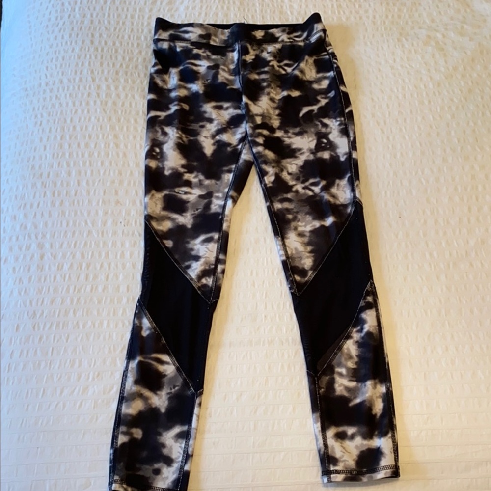 Tie Dye & Mesh Detail Leggings